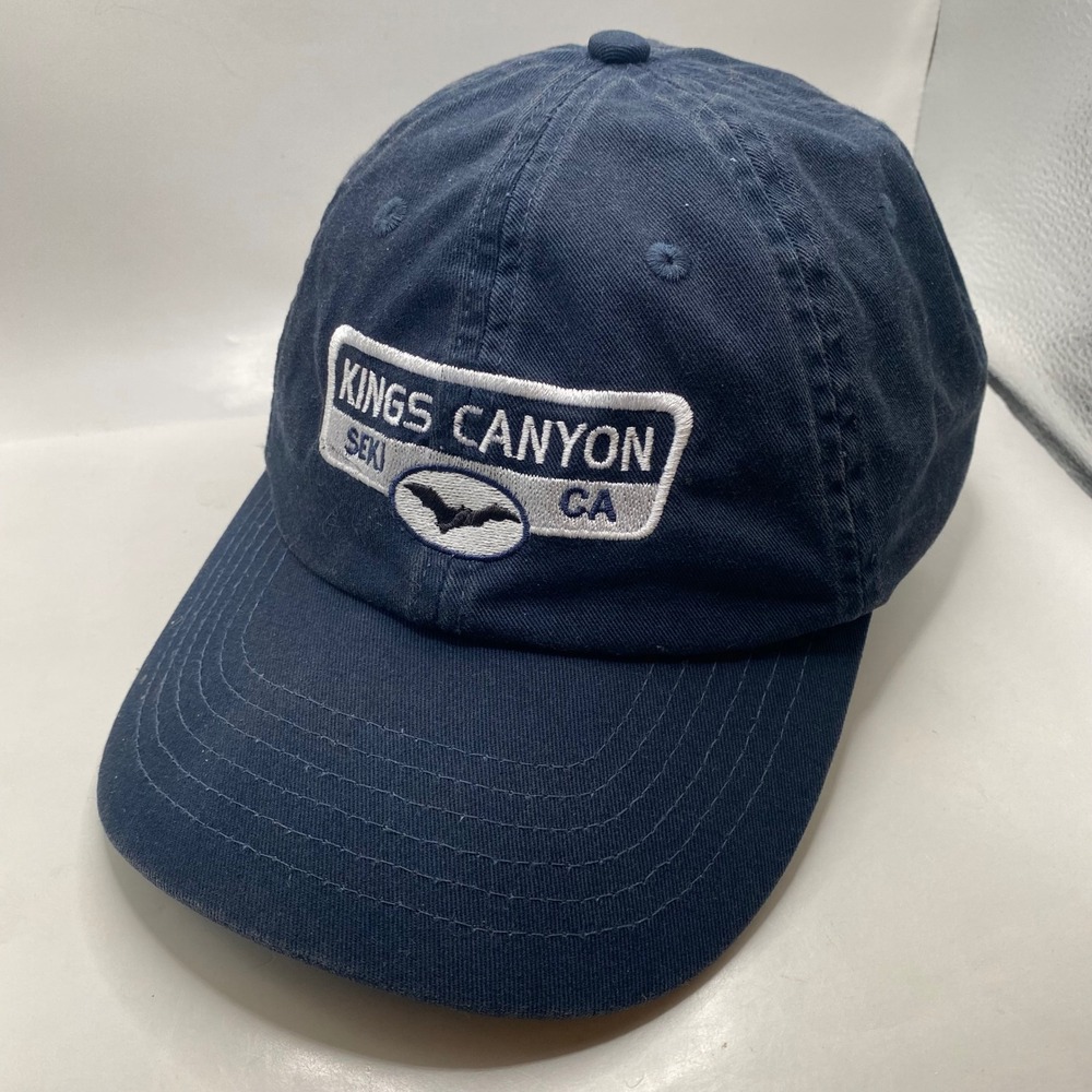 KINGS CANYON National Park Hat Mens Navy Cotton Sequoia Cap Royal Resortwear